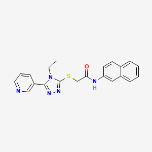 2-{[4-ethyl-5-(pyridin-3-yl)-4H-1,2,4-triazol-3-yl]sulfanyl}-N-(naphthalen-2-yl)acetamide