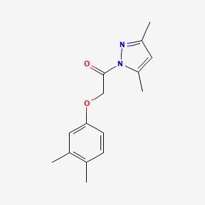 molecular formula C15H18N2O2 B4635280 1-[(3,4-dimethylphenoxy)acetyl]-3,5-dimethyl-1H-pyrazole 