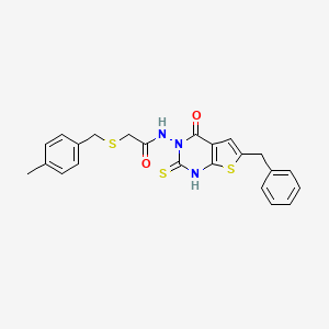 N-(6-benzyl-2-mercapto-4-oxothieno[2,3-d]pyrimidin-3(4H)-yl)-2-[(4-methylbenzyl)thio]acetamide