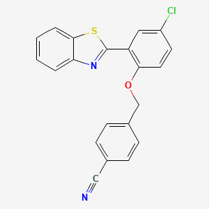 4-{[2-(1,3-benzothiazol-2-yl)-4-chlorophenoxy]methyl}benzonitrile