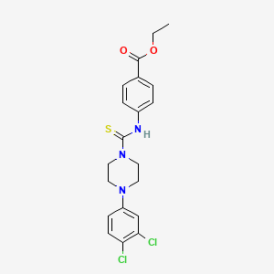 ethyl 4-({[4-(3,4-dichlorophenyl)-1-piperazinyl]carbonothioyl}amino)benzoate