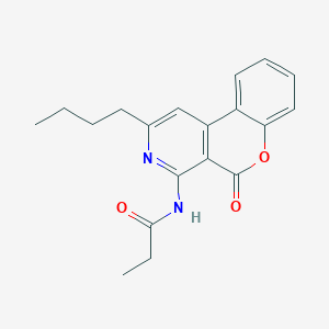 N-(2-butyl-5-oxo-5H-chromeno[3,4-c]pyridin-4-yl)propanamide