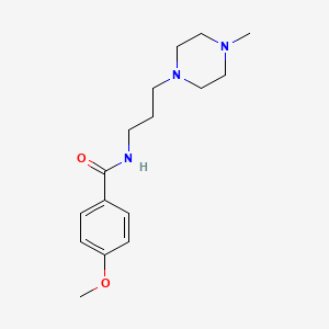 molecular formula C16H25N3O2 B4635334 4-methoxy-N-[3-(4-methyl-1-piperazinyl)propyl]benzamide 