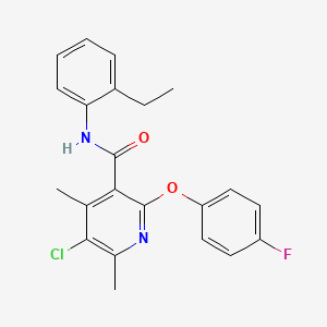 5-chloro-N-(2-ethylphenyl)-2-(4-fluorophenoxy)-4,6-dimethylpyridine-3-carboxamide