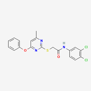 N-(3,4-dichlorophenyl)-2-[(4-methyl-6-phenoxy-2-pyrimidinyl)thio]acetamide