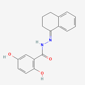 molecular formula C17H16N2O3 B4635383 N'-(3,4-dihydro-1(2H)-naphthalenylidene)-2,5-dihydroxybenzohydrazide 