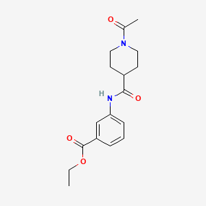 ETHYL 3-{[(1-ACETYL-4-PIPERIDYL)CARBONYL]AMINO}BENZOATE