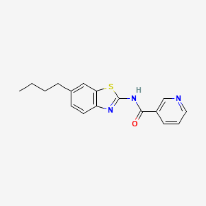 molecular formula C17H17N3OS B4635399 N-(6-butyl-1,3-benzothiazol-2-yl)pyridine-3-carboxamide 