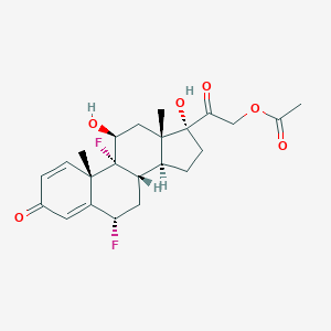 molecular formula C23H28F2O6 B046354 6α,9-二氟-11β,17,21-三羟基孕-1,4-二烯-3,20-二酮 21-乙酸酯 CAS No. 52-70-0