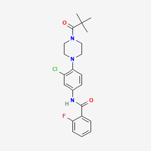 N-{3-chloro-4-[4-(2,2-dimethylpropanoyl)piperazin-1-yl]phenyl}-2-fluorobenzamide