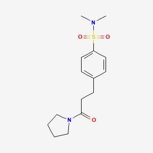 molecular formula C15H22N2O3S B4635417 N,N-DIMETHYL-4-[3-OXO-3-(PYRROLIDIN-1-YL)PROPYL]BENZENE-1-SULFONAMIDE 