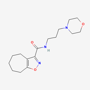 N-(3-morpholin-4-ylpropyl)-5,6,7,8-tetrahydro-4H-cyclohepta[d][1,2]oxazole-3-carboxamide