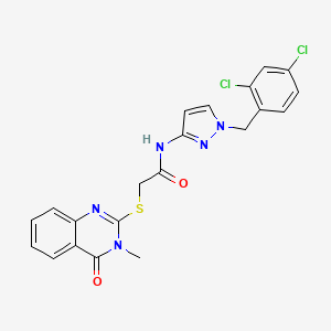 N-[1-(2,4-DICHLOROBENZYL)-1H-PYRAZOL-3-YL]-2-[(3-METHYL-4-OXO-3,4-DIHYDRO-2-QUINAZOLINYL)SULFANYL]ACETAMIDE