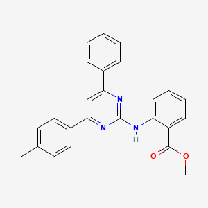 molecular formula C25H21N3O2 B4635446 Methyl 2-[[4-(4-methylphenyl)-6-phenylpyrimidin-2-yl]amino]benzoate 