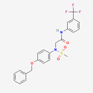 N~2~-[4-(benzyloxy)phenyl]-N~2~-(methylsulfonyl)-N~1~-[3-(trifluoromethyl)phenyl]glycinamide