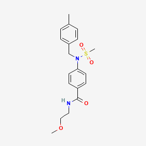 N-(2-methoxyethyl)-4-[(4-methylbenzyl)(methylsulfonyl)amino]benzamide