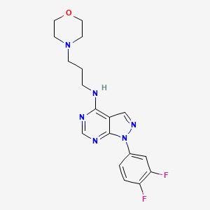 1-(3,4-difluorophenyl)-N-[3-(morpholin-4-yl)propyl]-1H-pyrazolo[3,4-d]pyrimidin-4-amine