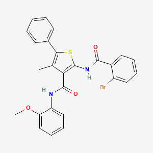 molecular formula C26H21BrN2O3S B4635505 2-(2-BROMOBENZAMIDO)-N-(2-METHOXYPHENYL)-4-METHYL-5-PHENYLTHIOPHENE-3-CARBOXAMIDE 