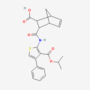 3-({4-Phenyl-3-[(propan-2-yloxy)carbonyl]thiophen-2-yl}carbamoyl)bicyclo[2.2.1]hept-5-ene-2-carboxylic acid