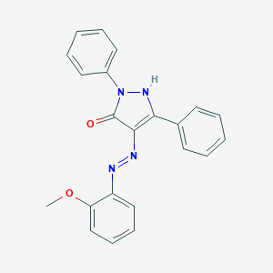 molecular formula C22H18N4O2 B463553 (4Z)-1,3-diphenyl-1H-pyrazole-4,5-dione 4-[(2-methoxyphenyl)hydrazone] 