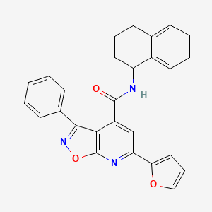 6-(2-furyl)-3-phenyl-N-(1,2,3,4-tetrahydro-1-naphthalenyl)isoxazolo[5,4-b]pyridine-4-carboxamide