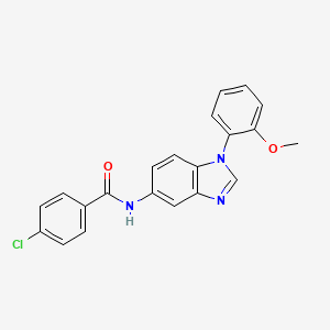 4-chloro-N-[1-(2-methoxyphenyl)-1H-benzimidazol-5-yl]benzamide