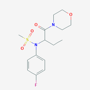 N-(4-fluorophenyl)-N-[1-(4-morpholinylcarbonyl)propyl]methanesulfonamide