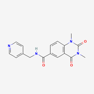 1,3-dimethyl-2,4-dioxo-N-(pyridin-4-ylmethyl)-1,2,3,4-tetrahydroquinazoline-6-carboxamide