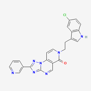 7-[2-(5-chloro-1H-indol-3-yl)ethyl]-2-pyridin-3-ylpyrido[3,4-e][1,2,4]triazolo[1,5-a]pyrimidin-6(7H)-one