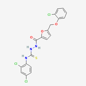 2-{5-[(2-chlorophenoxy)methyl]-2-furoyl}-N-(2,4-dichlorophenyl)hydrazinecarbothioamide