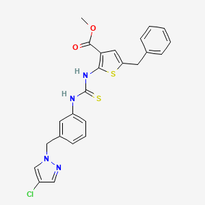 methyl 5-benzyl-2-{[({3-[(4-chloro-1H-pyrazol-1-yl)methyl]phenyl}amino)carbonothioyl]amino}-3-thiophenecarboxylate