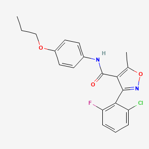 3-(2-chloro-6-fluorophenyl)-5-methyl-N-(4-propoxyphenyl)-4-isoxazolecarboxamide