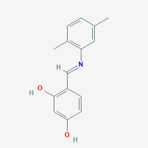 molecular formula C15H15NO2 B463560 4-{[(2,5-Dimethylphenyl)imino]methyl}-1,3-benzenediol 