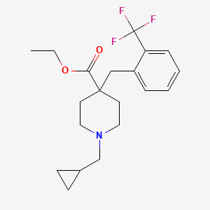 ethyl 1-(cyclopropylmethyl)-4-[2-(trifluoromethyl)benzyl]-4-piperidinecarboxylate