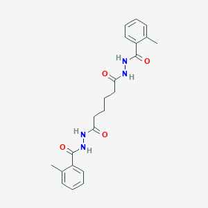 molecular formula C22H26N4O4 B463564 N'1,N'6-bis(2-methylbenzoyl)hexanedihydrazide 