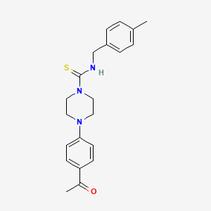 4-(4-acetylphenyl)-N-(4-methylbenzyl)-1-piperazinecarbothioamide