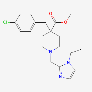 ethyl 4-(4-chlorobenzyl)-1-[(1-ethyl-1H-imidazol-2-yl)methyl]-4-piperidinecarboxylate