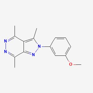 molecular formula C15H16N4O B4635668 2-(3-methoxyphenyl)-3,4,7-trimethyl-2H-pyrazolo[3,4-d]pyridazine 