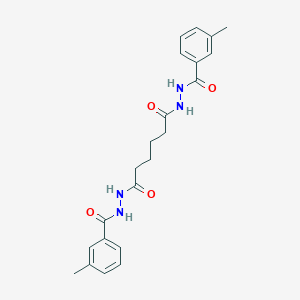 molecular formula C22H26N4O4 B463567 N'1,N'6-bis(3-methylbenzoyl)hexanedihydrazide 