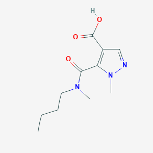 molecular formula C11H17N3O3 B4635683 5-{[butyl(methyl)amino]carbonyl}-1-methyl-1H-pyrazole-4-carboxylic acid 