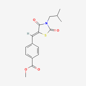 methyl 4-[(3-isobutyl-2,4-dioxo-1,3-thiazolidin-5-ylidene)methyl]benzoate