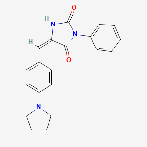 3-phenyl-5-[4-(1-pyrrolidinyl)benzylidene]-2,4-imidazolidinedione