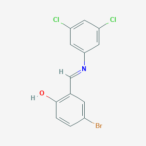 molecular formula C13H8BrCl2NO B463574 4-Bromo-2-{[(3,5-dichlorophenyl)imino]methyl}phenol CAS No. 303759-09-3
