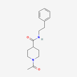 molecular formula C16H22N2O2 B4635774 1-acetyl-N-(2-phenylethyl)piperidine-4-carboxamide 