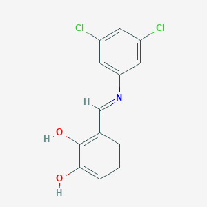 molecular formula C13H9Cl2NO2 B463580 3-{[(3,5-Dichlorophenyl)imino]methyl}-1,2-benzenediol 