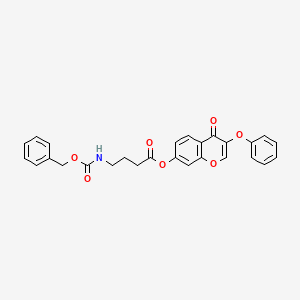 4-oxo-3-phenoxy-4H-chromen-7-yl 4-{[(benzyloxy)carbonyl]amino}butanoate