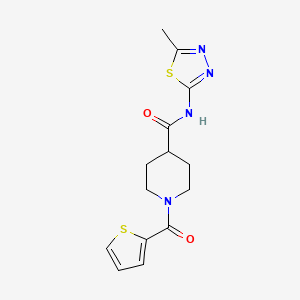 N-(5-methyl-1,3,4-thiadiazol-2-yl)-1-(thiophene-2-carbonyl)piperidine-4-carboxamide