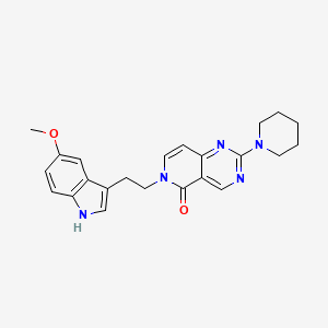 6-[2-(5-methoxy-1H-indol-3-yl)ethyl]-2-(1-piperidinyl)pyrido[4,3-d]pyrimidin-5(6H)-one