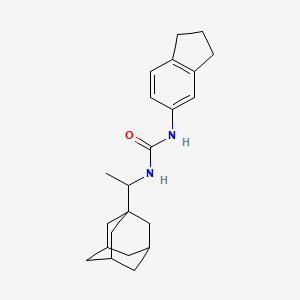 1-(2,3-dihydro-1H-inden-5-yl)-3-[1-(tricyclo[3.3.1.1~3,7~]dec-1-yl)ethyl]urea