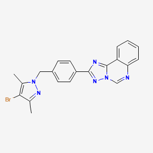 2-{4-[(4-bromo-3,5-dimethyl-1H-pyrazol-1-yl)methyl]phenyl}[1,2,4]triazolo[1,5-c]quinazoline